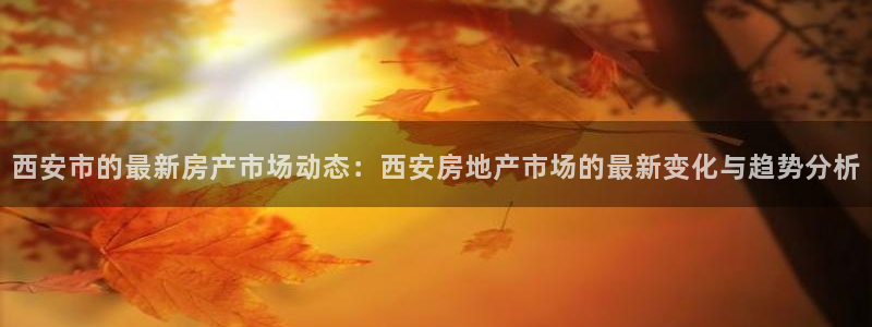 新宝新5：西安市的最新房产市场动态：西安房地产市场的最新变化