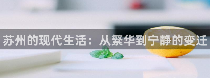 新宝5唯一：苏州的现代生活：从繁华到宁静的变迁