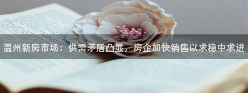 新宝5测速登录：温州新房市场：供需矛盾凸显，房企加快销售以求
