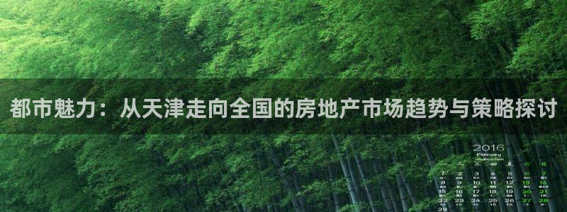 新宝5玩法：都市魅力：从天津走向全国的房地产市场趋势与策略探