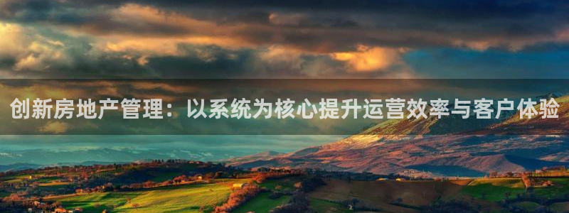 新宝5网址：创新房地产管理：以系统为核心提升运营效率与客户体