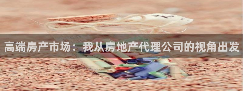 新宝5网站：高端房产市场：我从房地产代理公司的视角出发