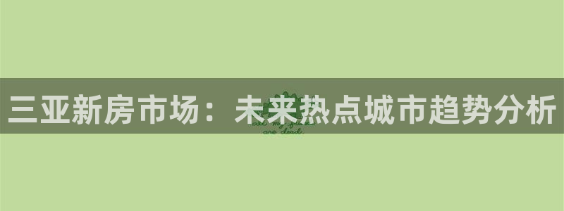 新宝5手机登录：三亚新房市场：未来热点城市趋势分析