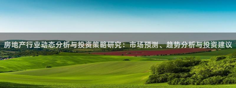 新宝5线路：房地产行业动态分析与投资策略研究：市场预测、趋势