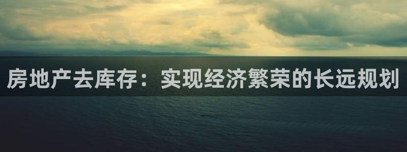 新宝5登录测速中心：房地产去库存：实现经济繁荣的长远规划